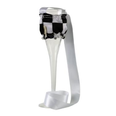 Imagem de CHC-Beverly Hills CHESS, suportes de colar de champanhe de alta qualidade "conjunto de 2" fita preta-branca e preta