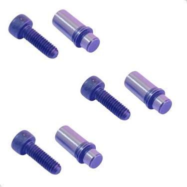 Imagem de Kit 3 Pino e 3 Parafuso para Fixar Calço e Inserto Metal Duro / Pastil