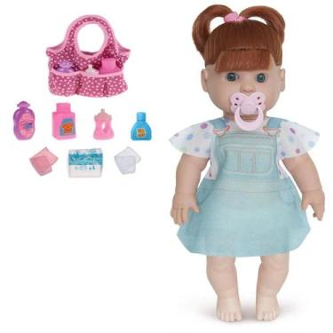 Imagem de Boneca Brinquedo Menina Infantil Danadinha Ruiva C/ Bolsinha - Milk Br