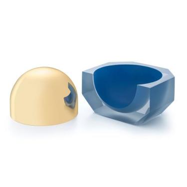 Imagem de Fruteira Grande Gold24K Smooth Azul Serenity Polida - St James