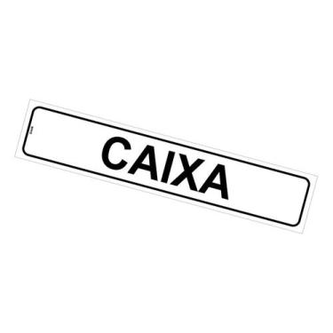 Imagem de Placa de Sinalização Autoadesiva para Caixa, Guichê e Pagamento - 5x25