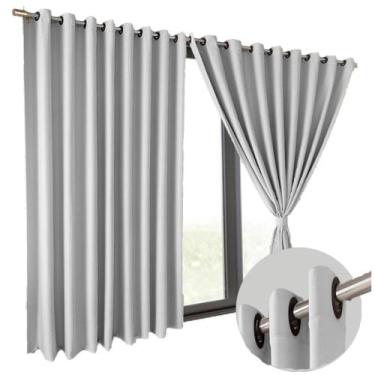 Imagem de cortina blackout Brenda quarto de janela 5,50 x 2,70 cinza - Bravin Co