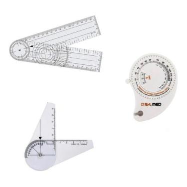 Imagem de Kit Fisioterapia Goniômetro Grande E Pequeno + Trena - P.A.MED