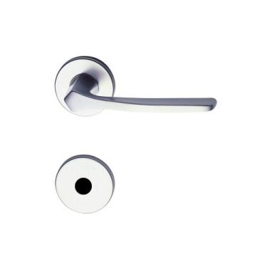 Imagem de Fechadura Papaiz Mz30 Banheiro 40mm Roseta Cromada, Cromado