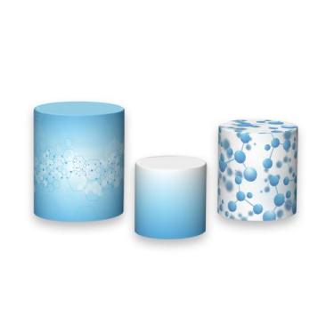 Imagem de Trio De Capa Cilindro - Biomedicina Cromossomo DNA Azul 017 - Via Core