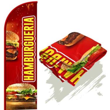 Imagem de Bandeira Para Wind Banner (só tecido) Hamburgueria 2 - Fadrix