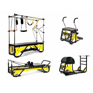 Imagem de Kit Studio Cross Pilates Completo + Acrílico Amarelo Sólido - Arktus