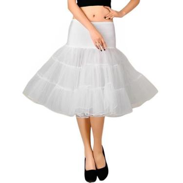 Imagem de Anágua Saia Retrô Vintage Crinolina Tutu Fantasia Cosplay - Modas Fagu