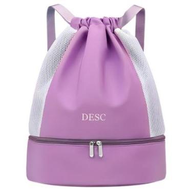 Imagem de Mochila Bolsa Saco com Cordão Esportiva Impermeável Anti roubo Academia Treino Passeio Dia a Dia-Unissex