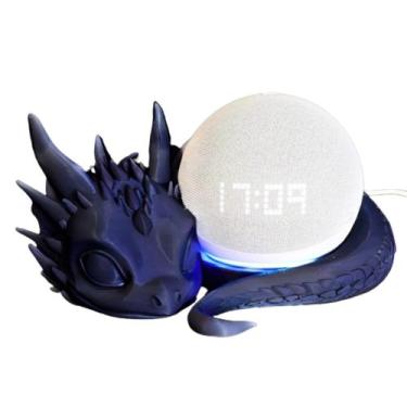 Imagem de Suporte Alexa Echo Dot 4a e 5a Geração Baby Dragon Dormindo - 3D TECH,