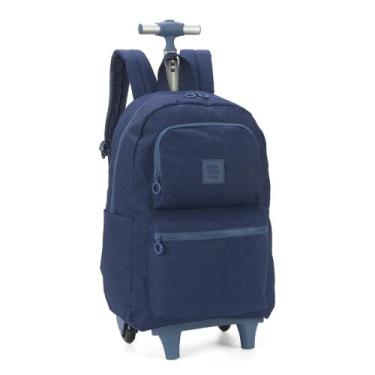Imagem de mochila up4you Crinkle com 2 rodas e alça costal 51617 cinza - up4you 