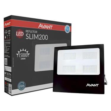 Imagem de Refletor Led Slim 200W 6500K Bivolt Avant, 110V/220V, BRANCO-FRIO