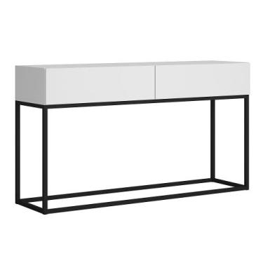 Imagem de Buffet Eros 110cm 2 Gavetas Estilo Industrial Moderno Com Pes De Ferro