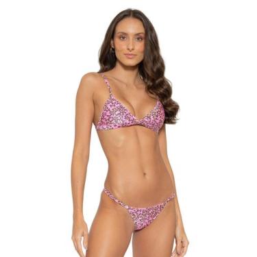 Imagem de Biquíni Feminino Aviador Estampado Com Bojo Calcinha Tira na Lateral -