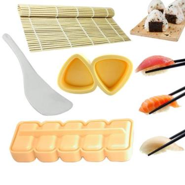Imagem de Kit 2 Forma Onigiri Niguirizushi + Esteira Oniguiri Sushi Kata + Colhe