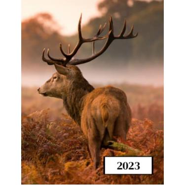 Imagem de 2023: Agenda semainier au format A4 - Année civile (Janvier à Décembre 2023) - Intervalles d'1h (7h-22h) - Contacts, jours fériés, mots de passe, ... - Une semaine sur deux pages