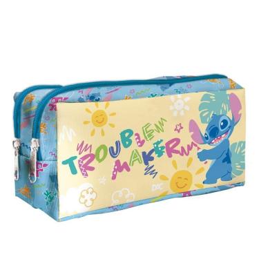 Imagem de Estojo Duplo Escolar em Tecido Stitch 5199 - Dac