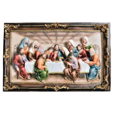 Imagem de Quadro Santa Ceia Páscoa Decorativo Antiguidade 40Cm