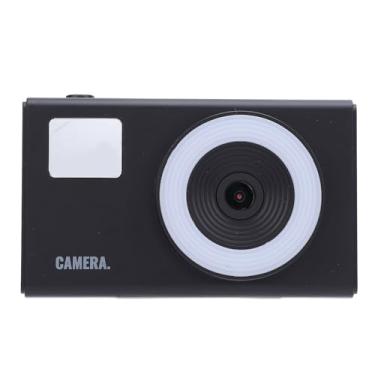 Imagem de Câmera Digital, Câmera de Viagem Portátil Antivibração 4K 48MP Tela de 2,4 Polegadas para Fotografia de Retrato (Preto)