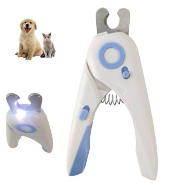 Imagem de Cortador de Unha Pet Cachorro Cao Gato Lanterna Led Luz  Lixa de Unha Seguro Confortavel Eficiente Resistente Animal de Estimaçao