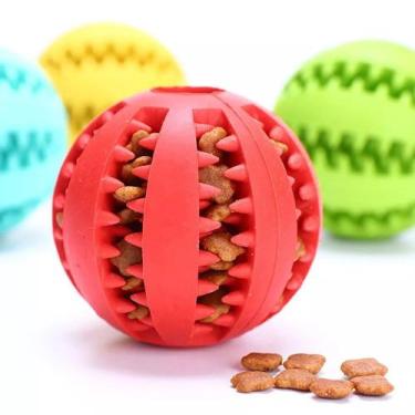 Imagem de Kit 03 Bola Porta Petisco Cães Pet Brinquedo Interativo 5cm - Fluffie