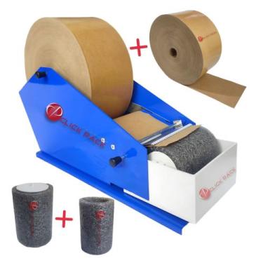 Imagem de Aplicador de fita gomada + Fita gomada de 60mm - Click Pack Embalagens