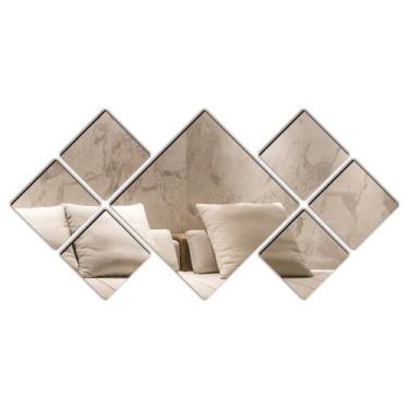 Imagem de Aplique de Espelho Decorativo Acrílico Losangulo 61x29cm 38196 - CREAT