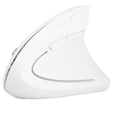 Imagem de Mouse óptico para Jogos Vertical Ergonômico Sem Fio 1600DPI Sem Atraso para PC Laptop Escritório Em Preto (Branco)