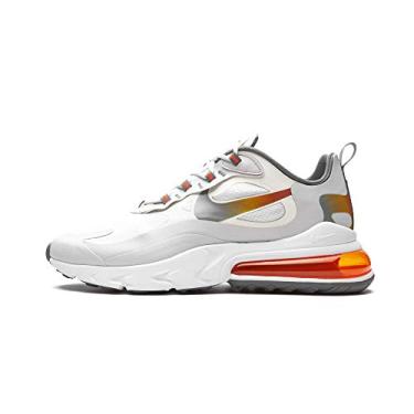Imagem de Nike Tênis masculino Air Max 270 React Se, Summit White Mtlc Gold Vapste Grey Smoke Grey Team Orange White, 46