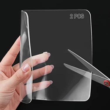 Imagem de Xfenvs Protetores de Porta de Armário Cortáveis, Protetores de Porta Macios Transparentes Premium, Protetores de Móveis Autoadesivos Fortes Adequados para Muitos Móveis e Eletrodom(5,9" X 6,3", Claro)