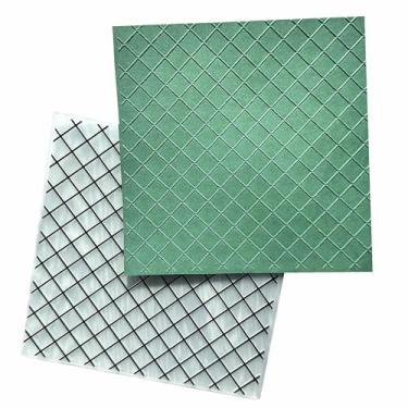 Imagem de Arbuya Pastas de gravação de plástico com grade de diamante quadrada para fazer cartões ou diários, fundo xadrez, faça você mesmo, modelo de álbum de fotos, papel feito à mão, scrapbook, artesanato,