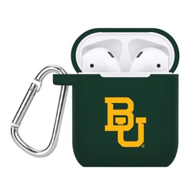 Imagem de Capa de silicone Baylor Bears compatível com Apple AirPods Generation 1 e 2 Baterias (Verde)