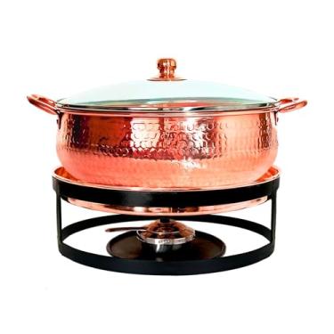 Imagem de Rechaud Bojudo Cobre Puro Banho Maria 6 Litros Buffet