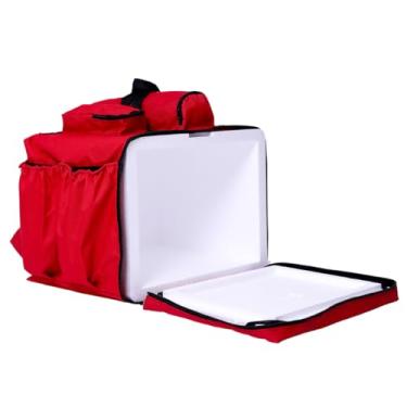 Imagem de Genérico - Bag Mochila Motoboy Para Entregas Ifood Delivery Pizza Com Isopor 45 Litros - Vermelha