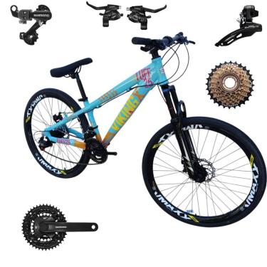 Imagem de Bicicleta 26 VikingX Tuff25 21v SHIMANO Freeride Disco Mecânico Pneu Slick 1.50-Unissex