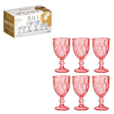 Imagem de Conjunto de taças vidro bali pink 320ml c/6 - ZEIN IMPORTADORA
