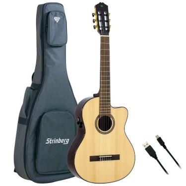 Imagem de Violão Strinberg Nylon Clássico Diamond Dc4sc Natural C/ Bag