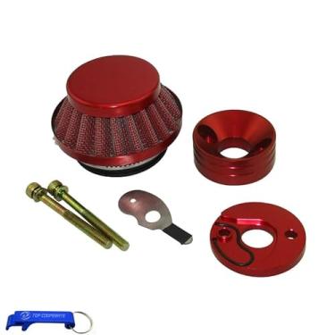 Imagem de Adaptador de filtro de ar TC-Motor vermelho 44 mm Velocidade empilhável para 2 tempos 33 cc 43 cc 49 cc Big Foot Scooter de gás