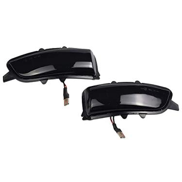 Imagem de Yoegerery Para Vol-vo C30 C70 S40 S60 V40 V50 V70 08-2010 S80 Luz LED de seta dinâmica para carro Lâmpada indicadora de espelho retrovisor lateral (amarelo-azul)