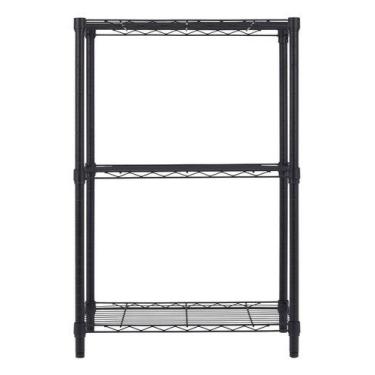 Imagem de Estante De Aco Preto 3 Prateleiras 90x60x35cm 150 Kg Spaceo