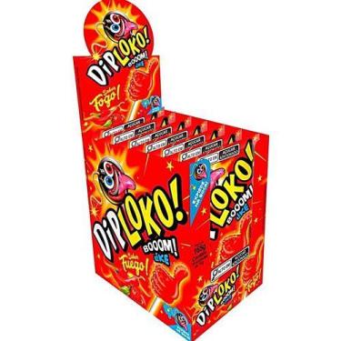 Imagem de Pirulito Diploko Sabor Fogo 15un Display Explode Na Boca - DIP LOKO