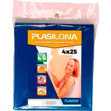 Imagem de Lona Plastica Plasitap Azul 4X25Mt