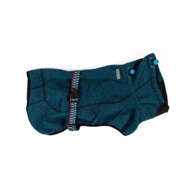 Imagem de Wilderdog Jaqueta de lã para cães com polaina de pescoço de neoprene - pequena - azul pacífico