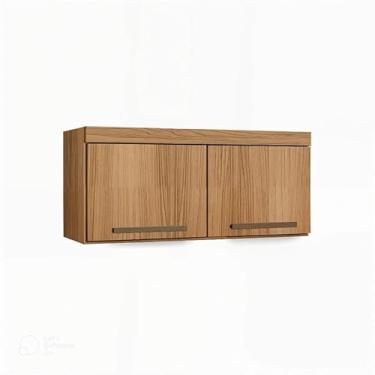 Imagem de Armário para Cozinha Pequena Multiuso 2 Portas Suspenso de Parede (Cinamomo)
