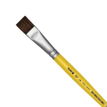 Imagem de Pincel Escolar Chato Amarelo 267 Nº 14 - Tigre