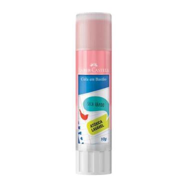 Imagem de Cola Bastão Colorida Faber-Castell 10g - Un., ROSA