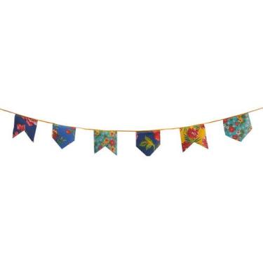 Imagem de Bandeirinha Festa Junina de Tecido Chita 2,7 metros - 1 unidade - Rizz