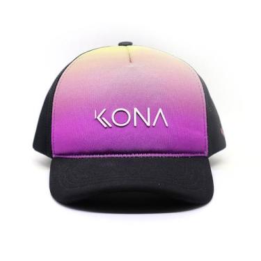 Imagem de Boné Casual Para Beach Tennis K-doze Kona - Rosa-Amarelo, Degrade, ÚNI