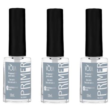 Imagem de Kit volia 3un primer nail bonder preparador unhas gel 10ml - Vòlia