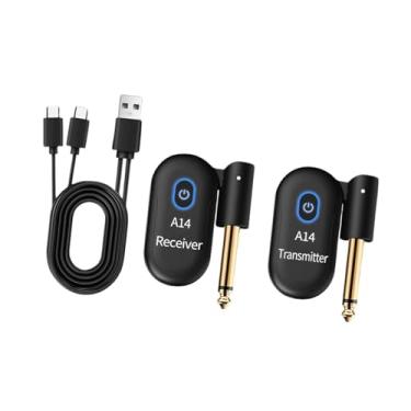 Imagem de simhoa 2PCS Receptor de transmissor de adaptador de áudio do transmissor de guitarra para misturador de áudio
